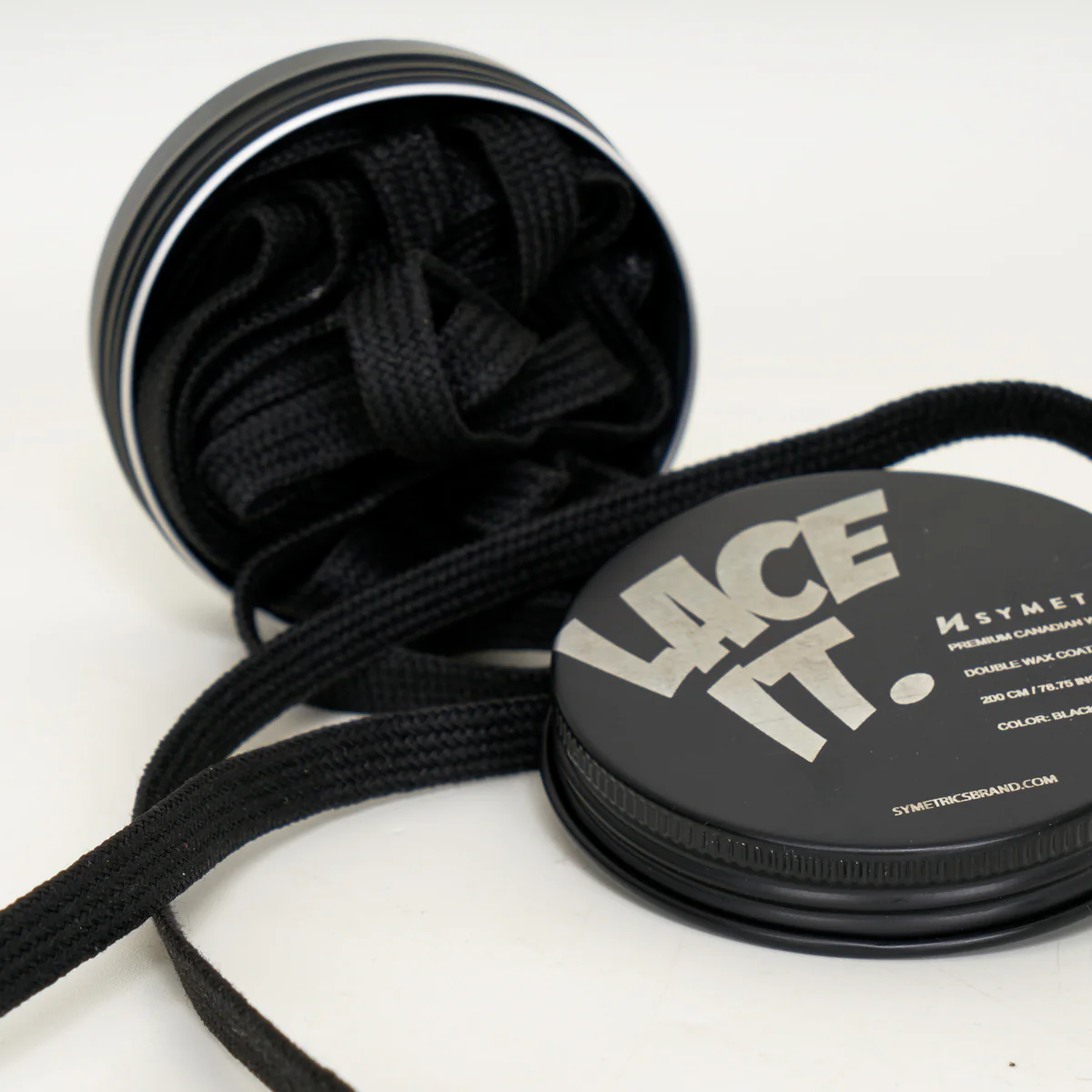 Symetrics Waxed Laces - Black / White - Image 4