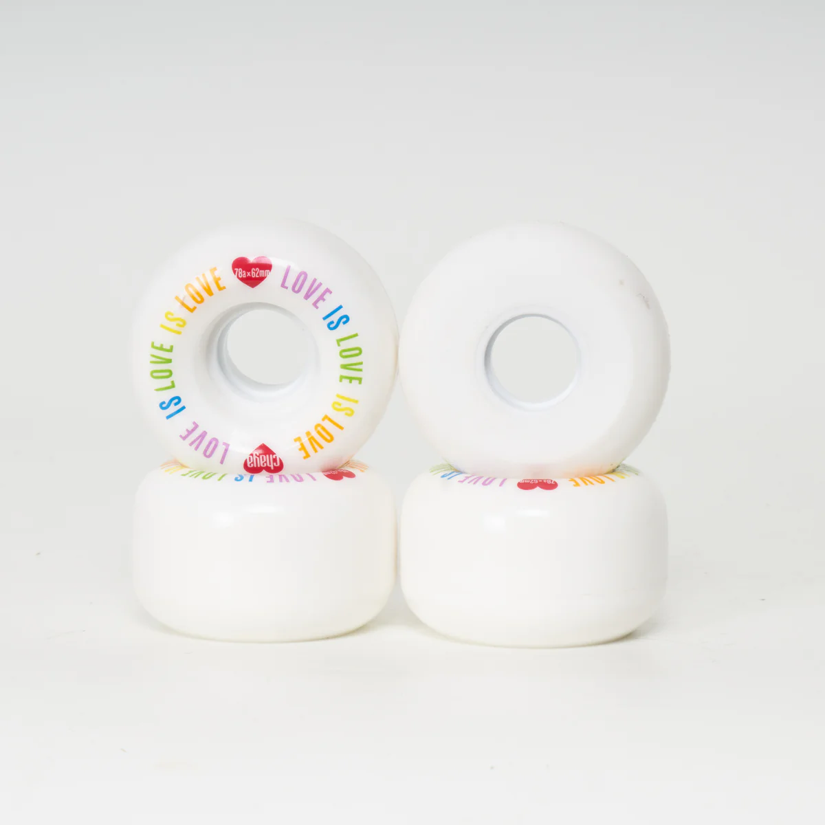 Chaya "Love is Love" 62mm/78a Wheels - White - Image 3
