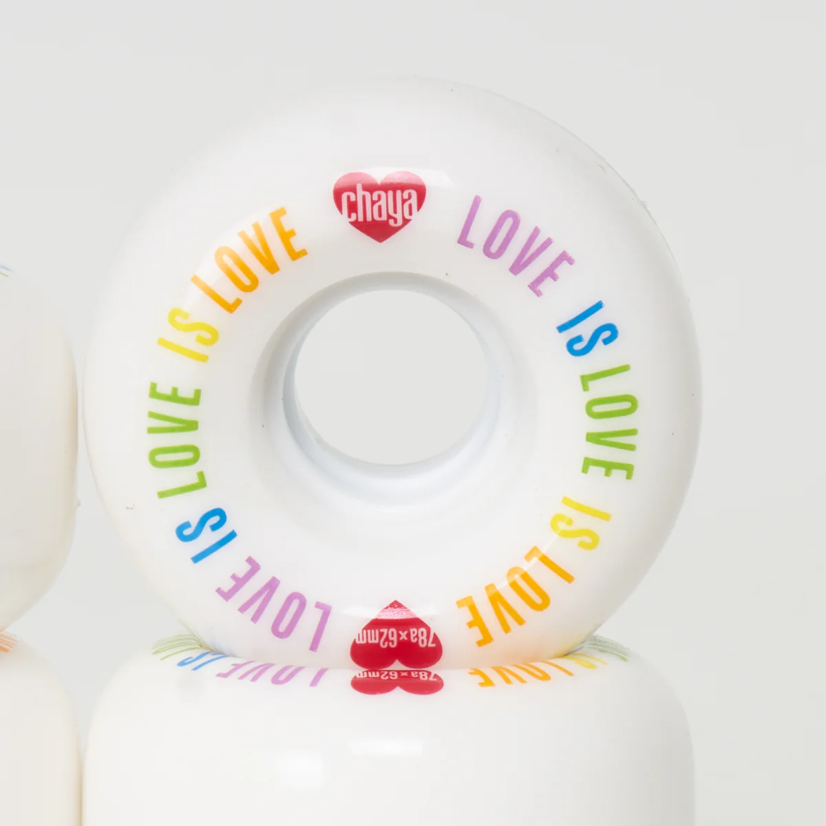Chaya "Love is Love" 62mm/78a Wheels - White - Image 4