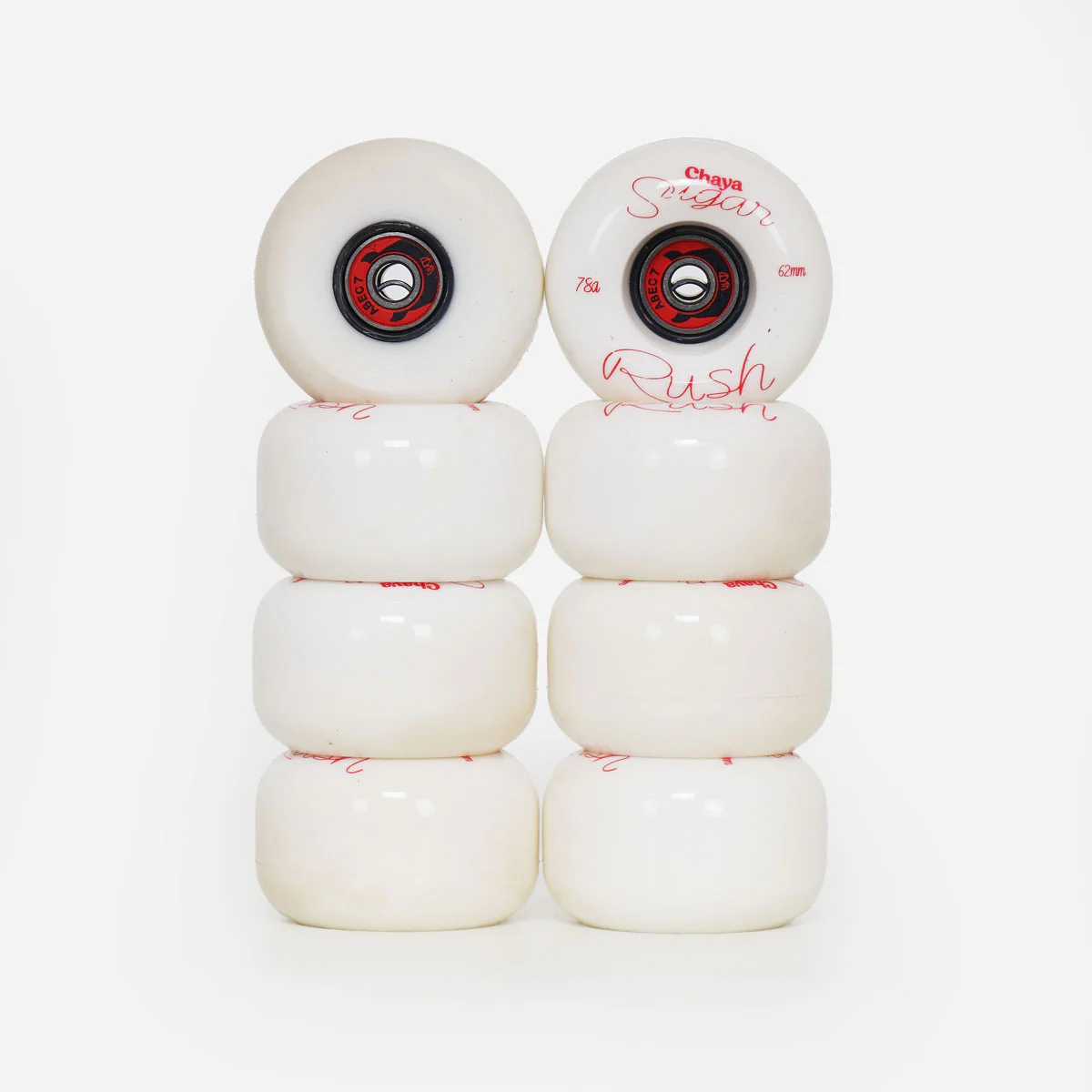 Chaya Sugar-Rush 59mm/92a Wheels and Bearings - Red (8-set) - Image 2