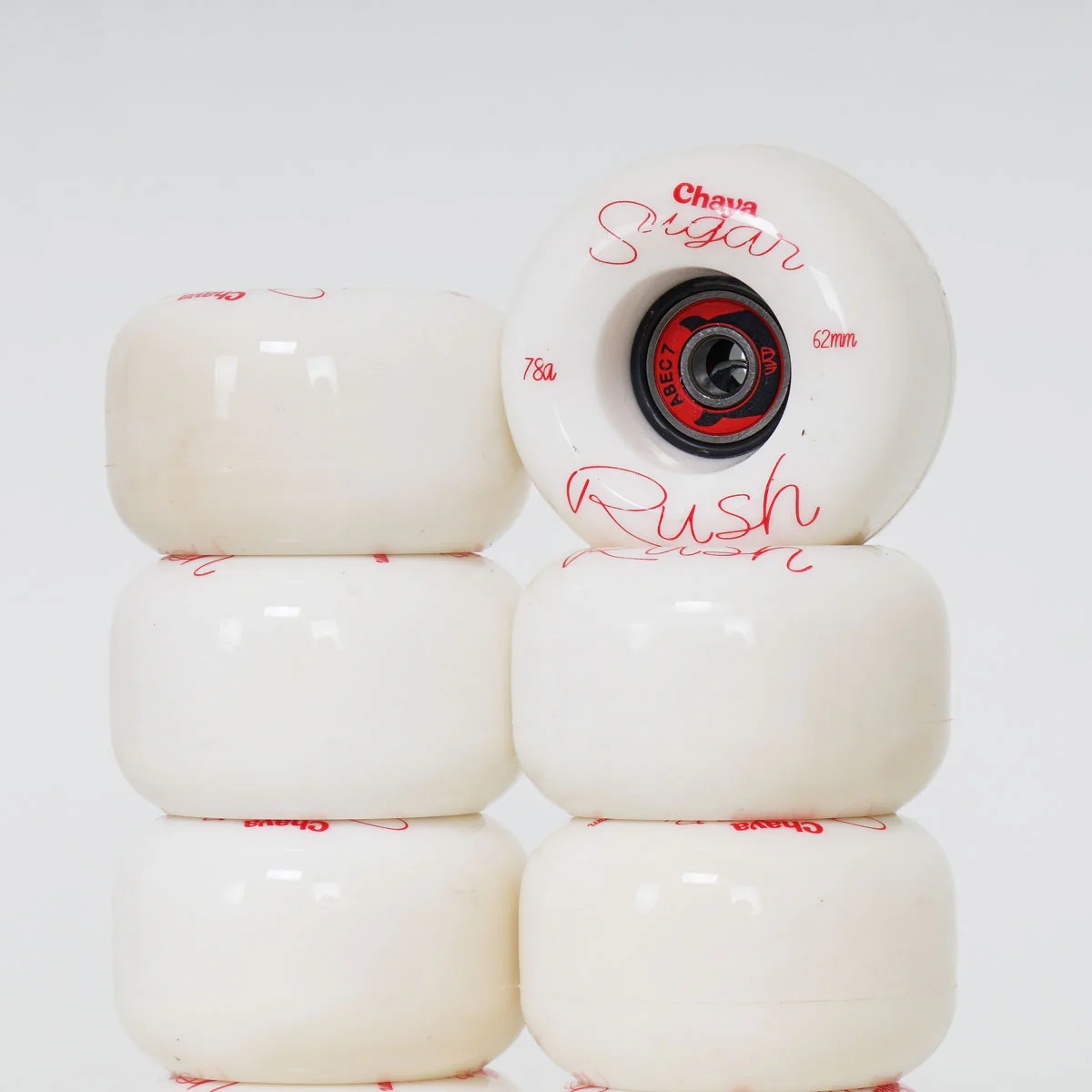 Chaya Sugar-Rush 59mm/92a Wheels and Bearings - Red (8-set) - Image 3