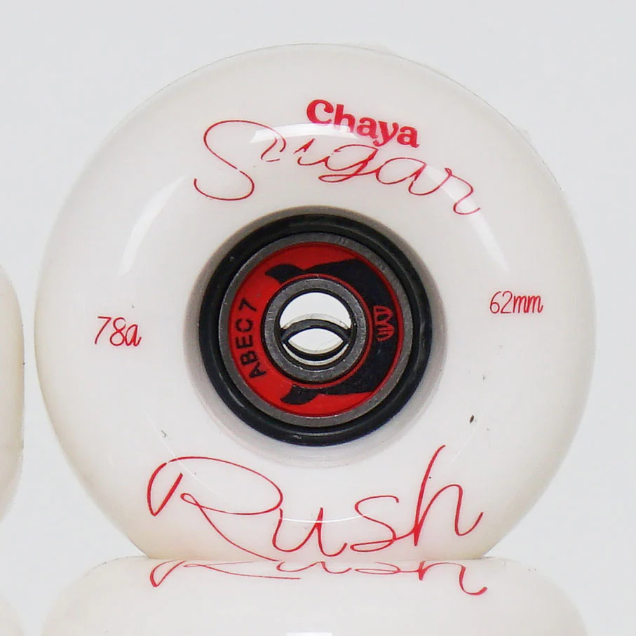 Chaya Sugar-Rush 59mm/92a Wheels and Bearings - Red (8-set) - Image 4