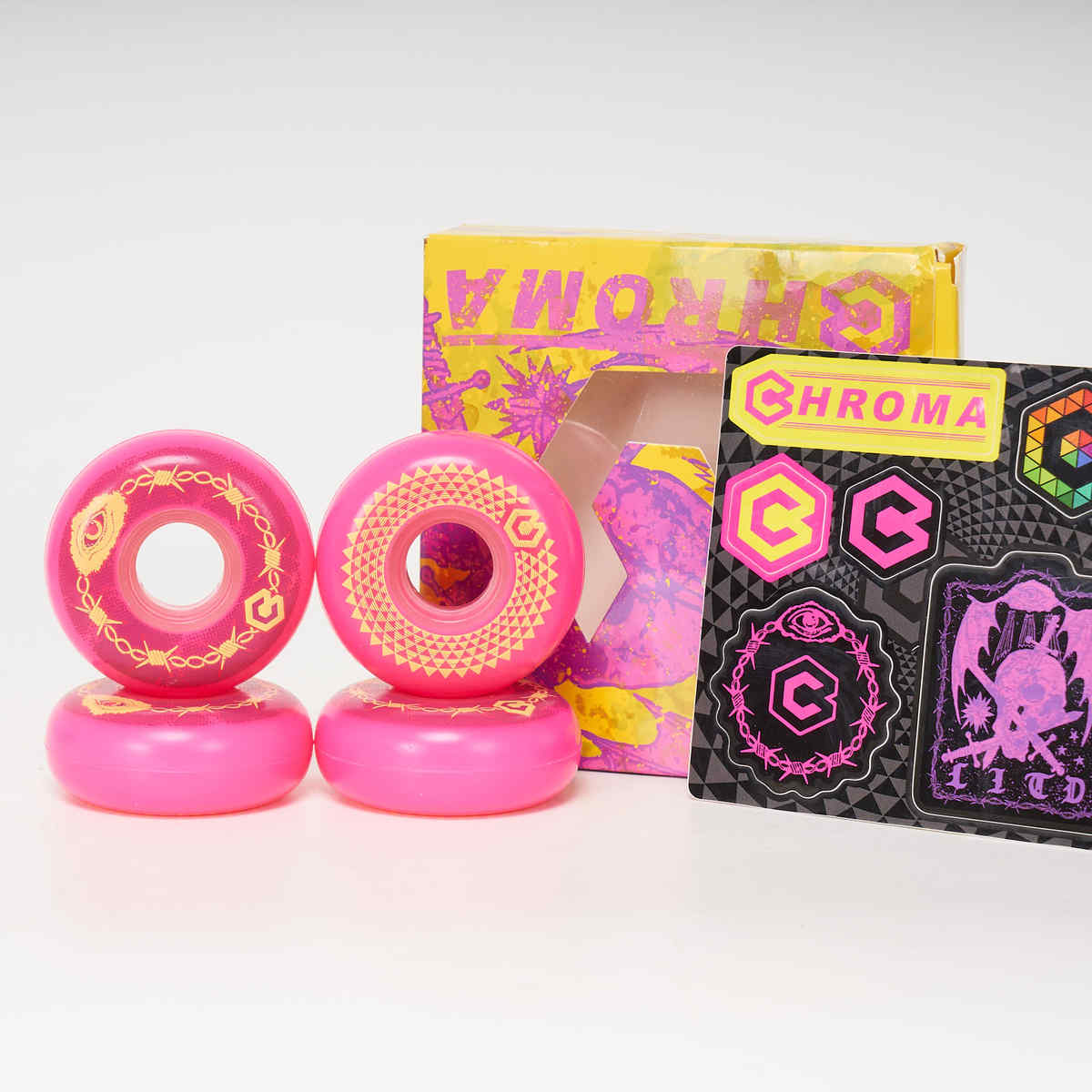Chroma Stefan Brandow V4 Pro 60mm 90a Wheels - Pink - Image 2