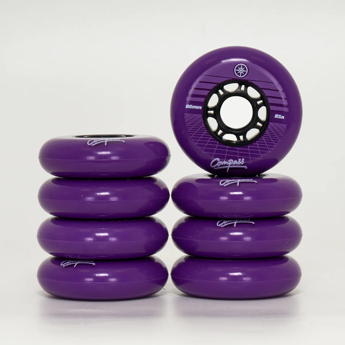 Compass Synthwave 80mm Wheels - Purple (8-Set)