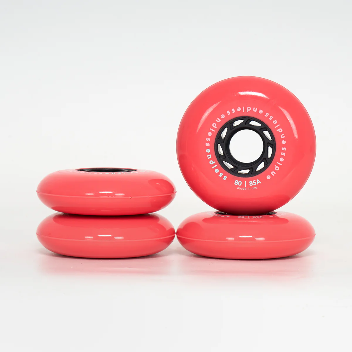 Endless 80mm / 85a Wheels - Neon Coral