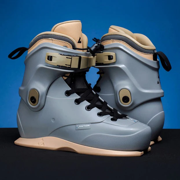Faction Plastiks V1 Grey Skates – Boot Only - Image 2