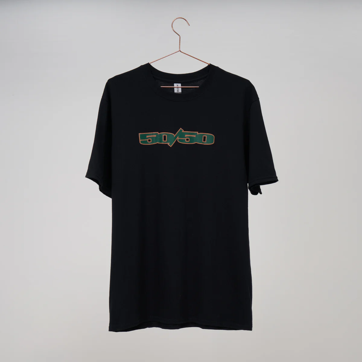 Fifty 50 Stamp Logo T-Shirt - Black w/Green Logo