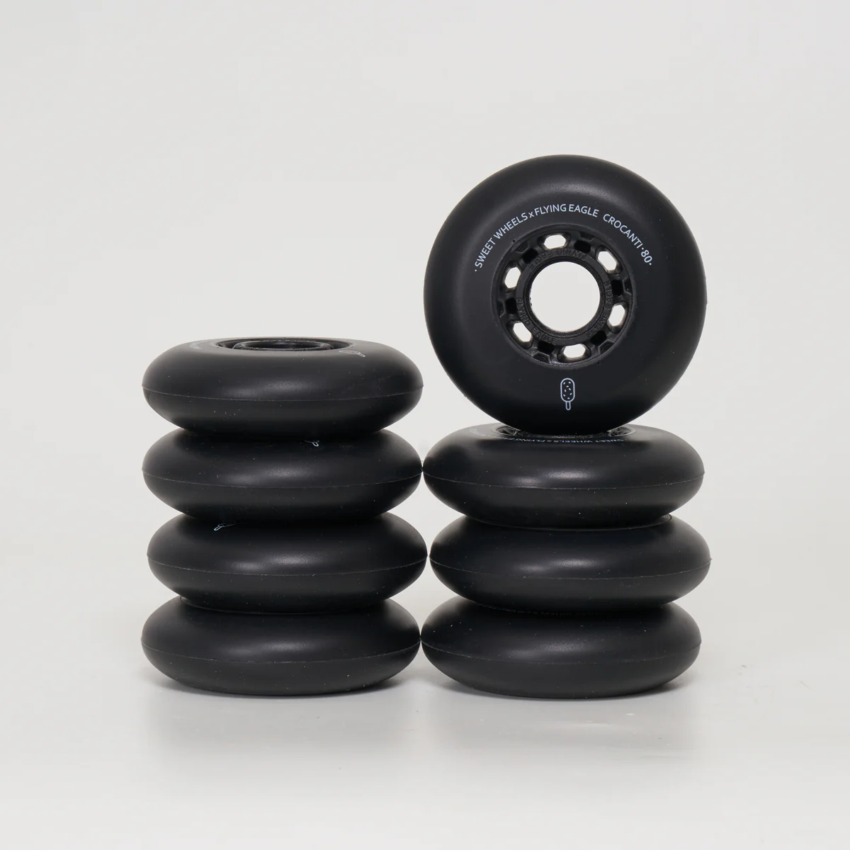 Flying Eagle Crocanti 80mm Wheels (8-set) - Black