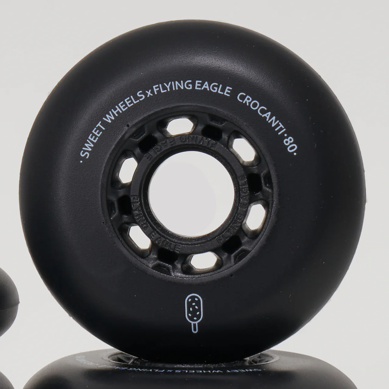 Flying Eagle Crocanti 80mm Wheels (8-set) - Black - Image 2