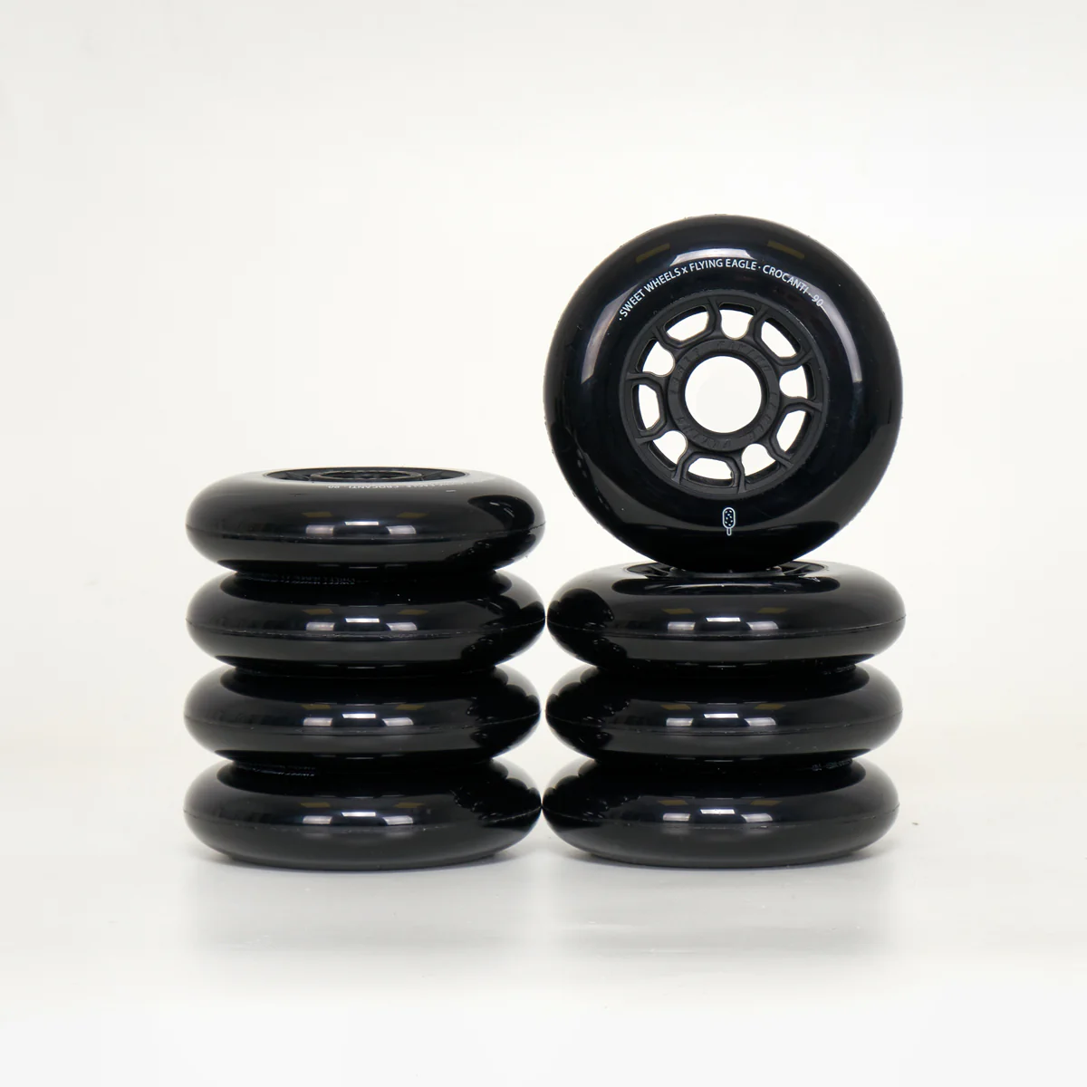 Flying Eagle Crocanti 90mm Wheels - Black (8-Set)