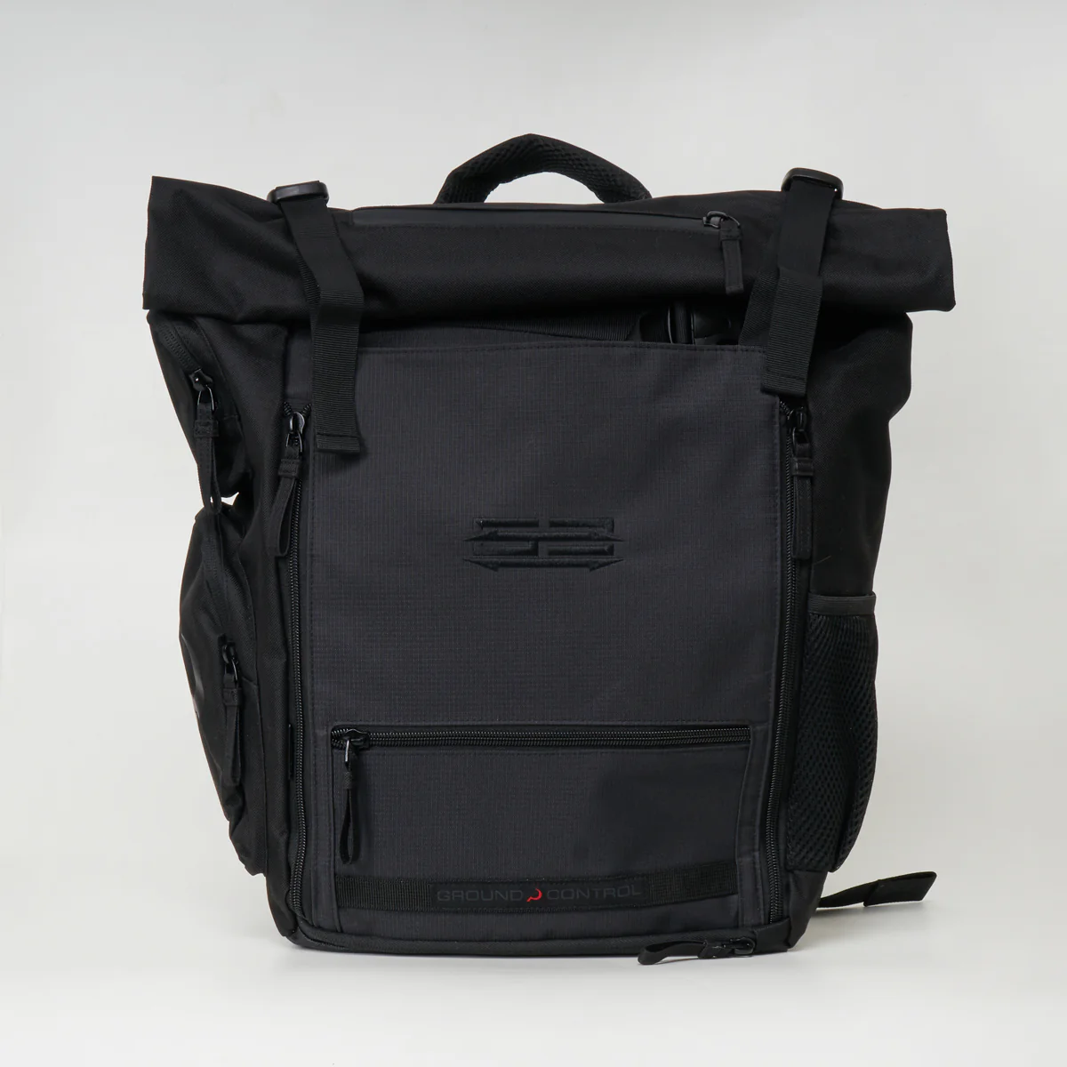 Ground Control Black Rolltop Backpack