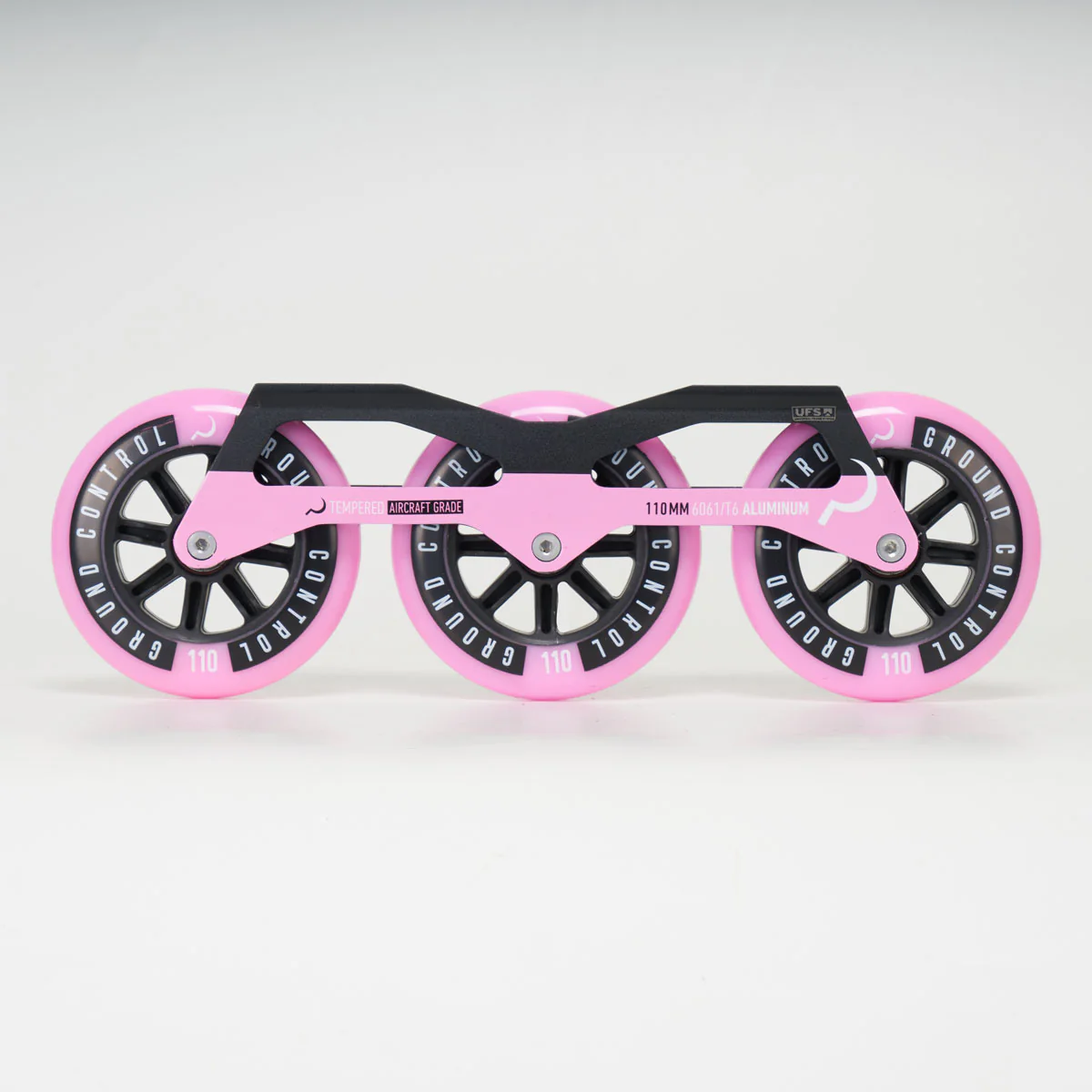 Ground Control Tri Skate UFS Frame V3 110MM 85A Complete - Pink/Black