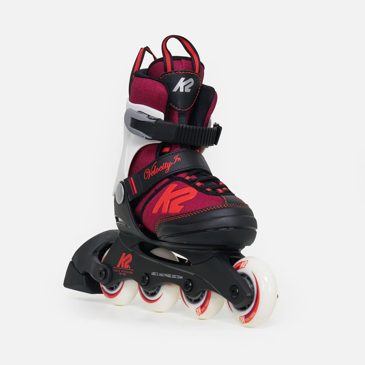 K2 Velocity Girls Adjustable Kids Inline Skates - Red - Image 2