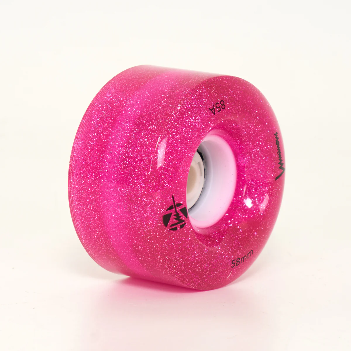 Luminous LED Light Up 58mm - Light Up Wheels - Pink Glitter - Image 2