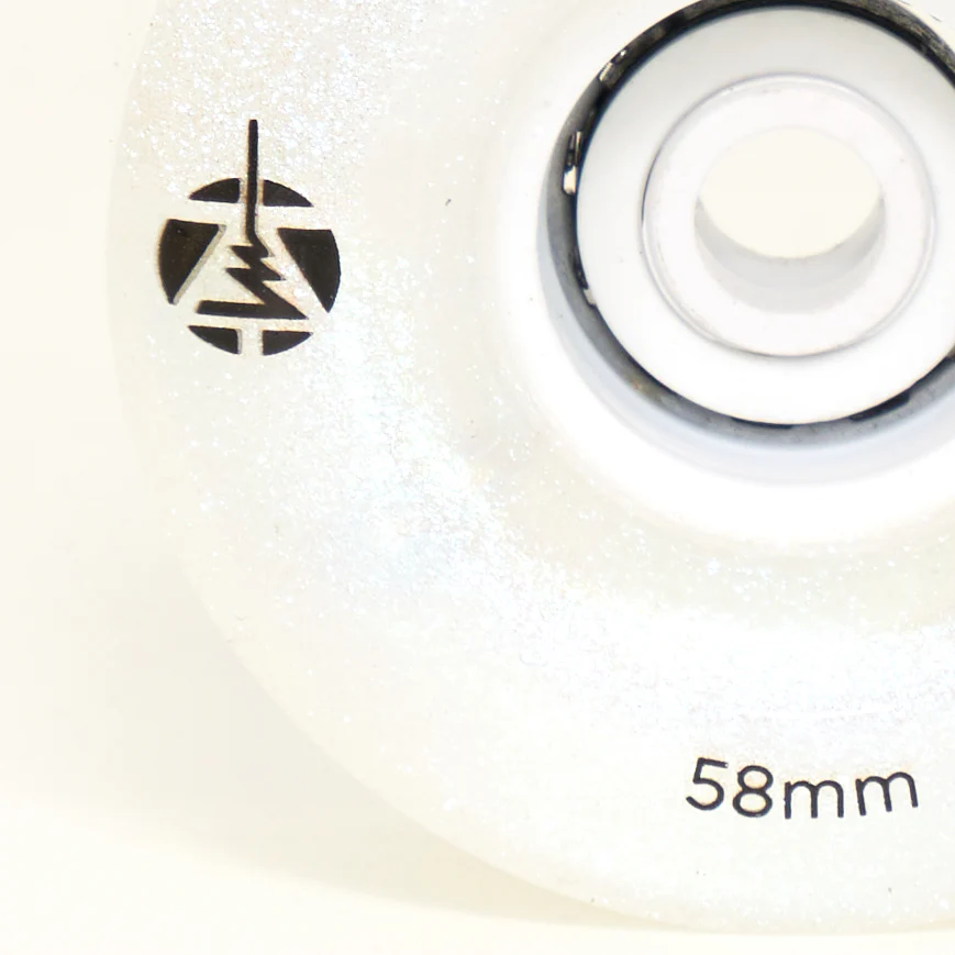 Luminous LED Light Up 58mm - Light Up Wheels - White Pearl - Image 3
