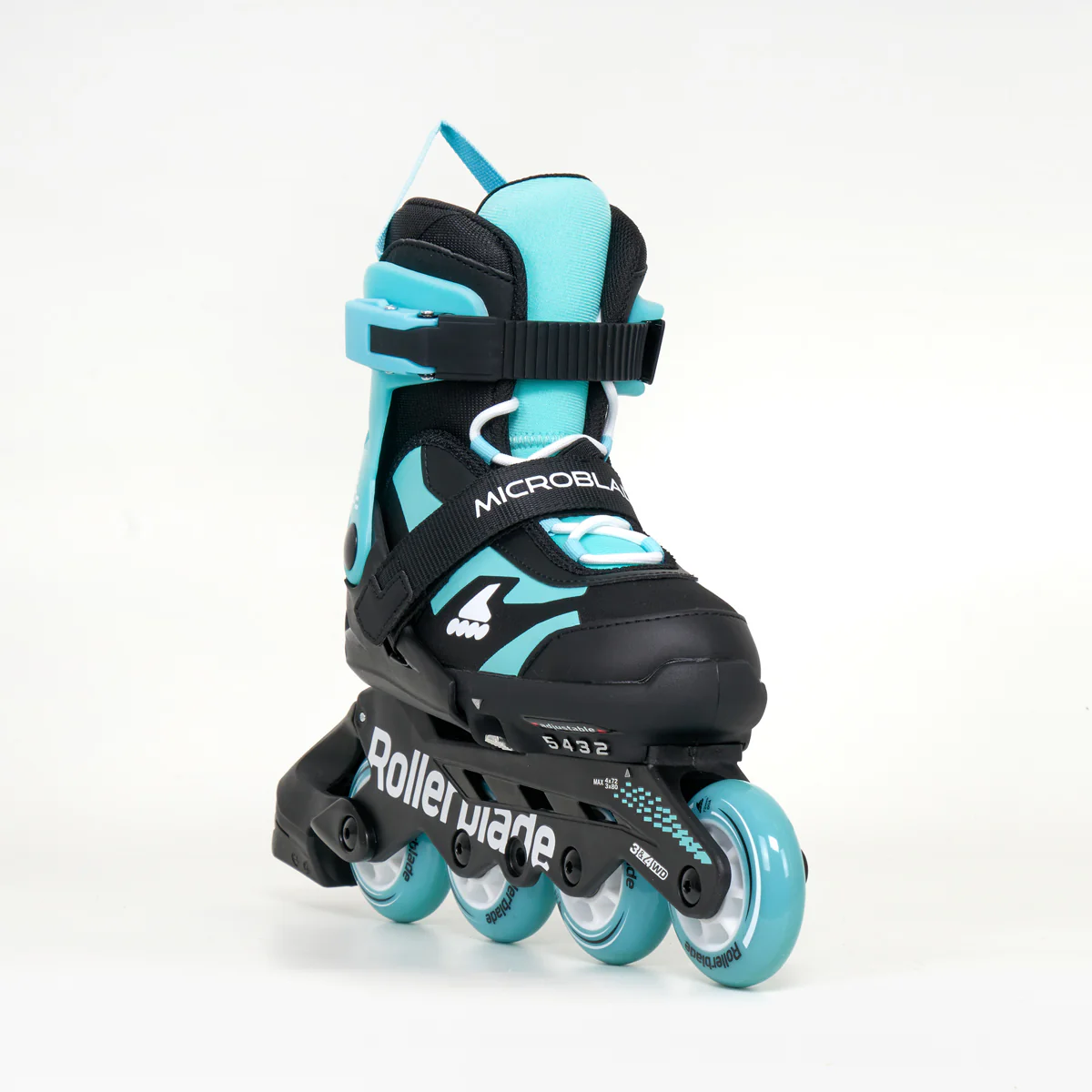 Rollerblade Microblade Junior Adjustable Inline Skates - Black / Light Blue - Image 3