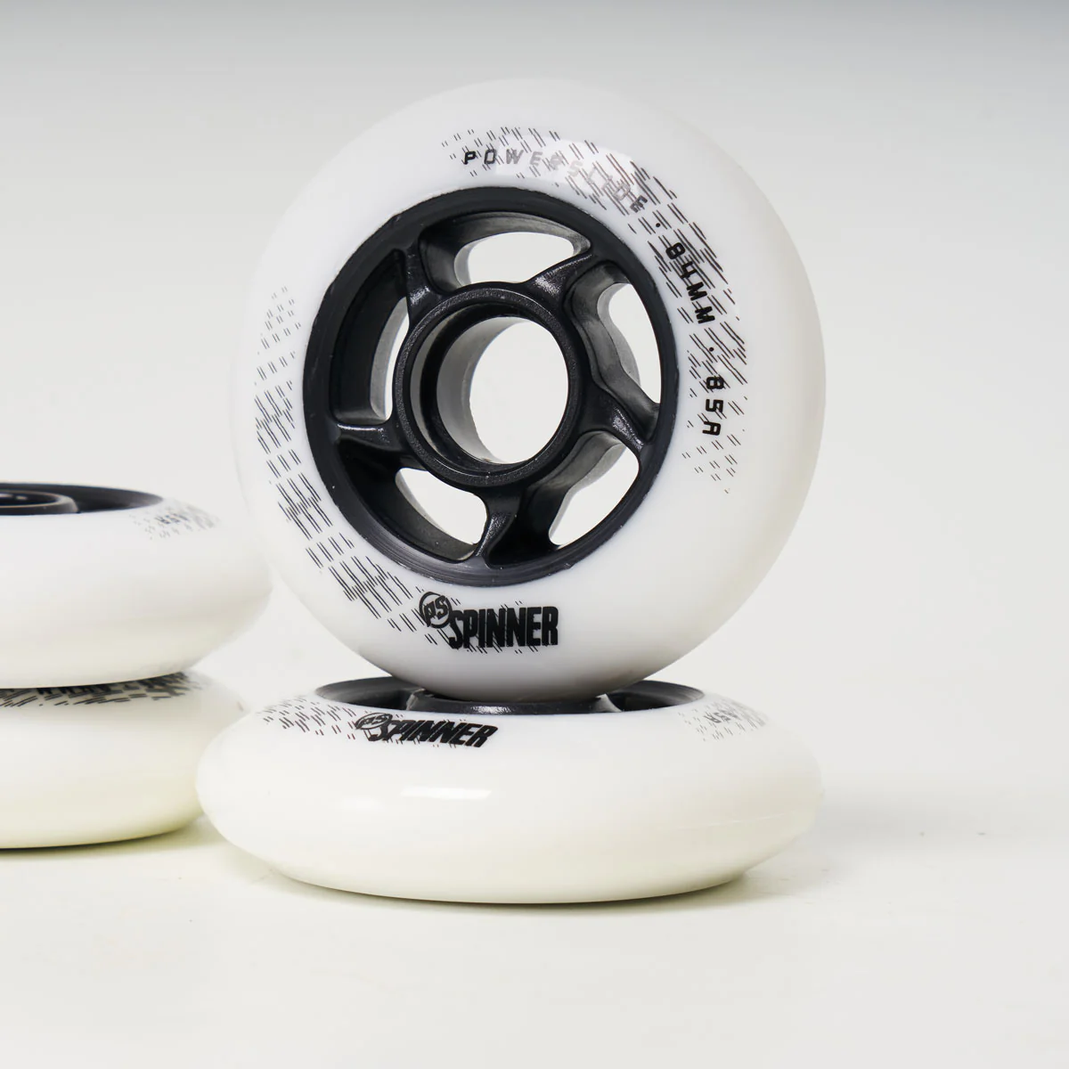 Powerslide Spinner 84mm Wheels - White (4-Pack) - Image 2