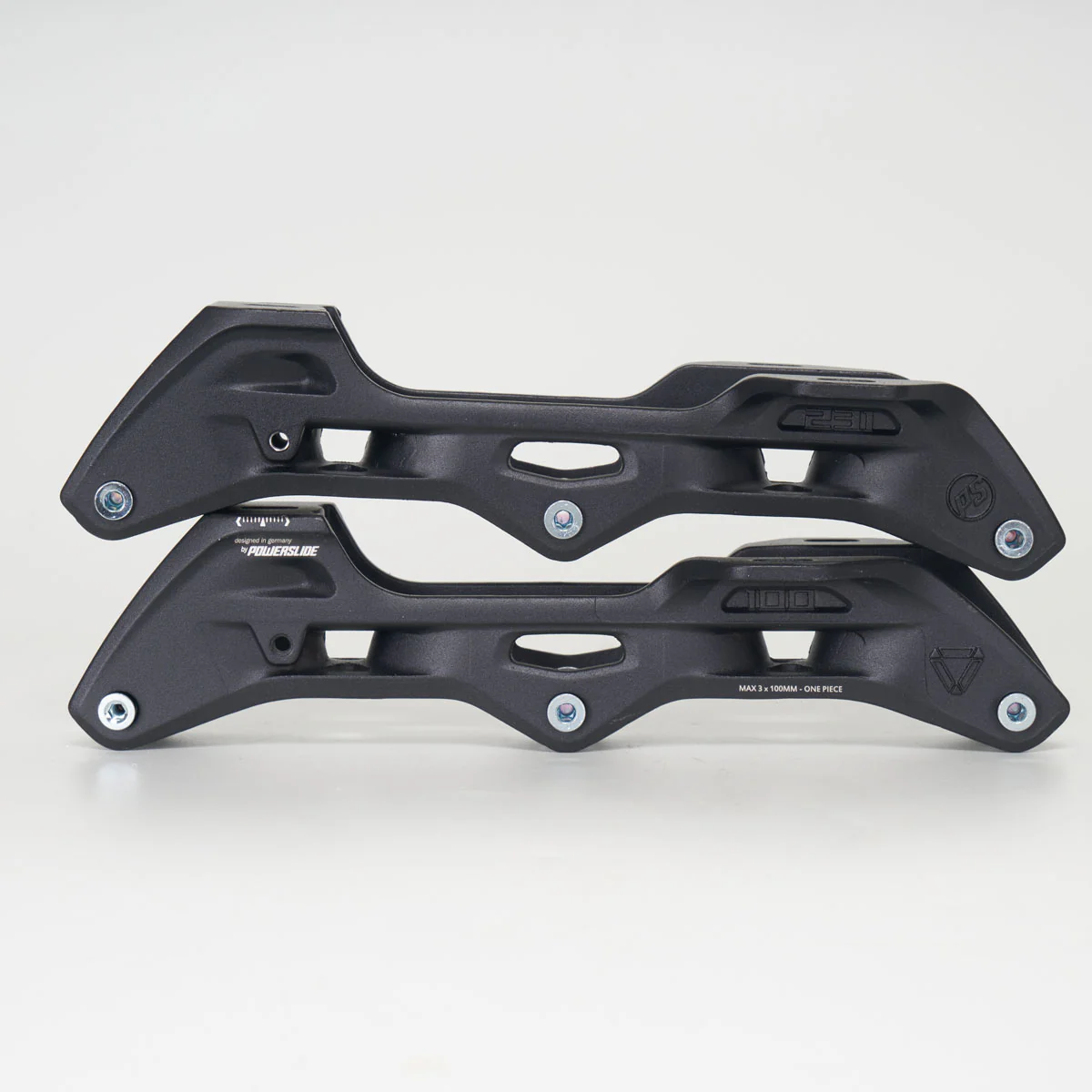 Powerslide Elite Casted Frame, Trinity mount, 3x100, 231mm length, Black - Image 2