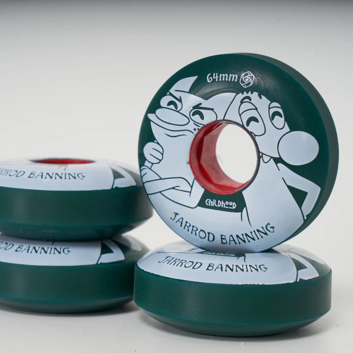 Red Eye Jarrod Banning 'Childhood' 64mm / 90a Wheels - Green - Image 2