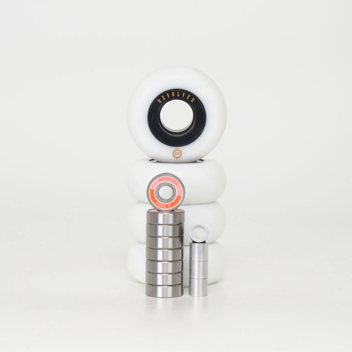 Revolver 60mm - Complete Wheel, Bearing & Spacer Pack (for 4 wheels)