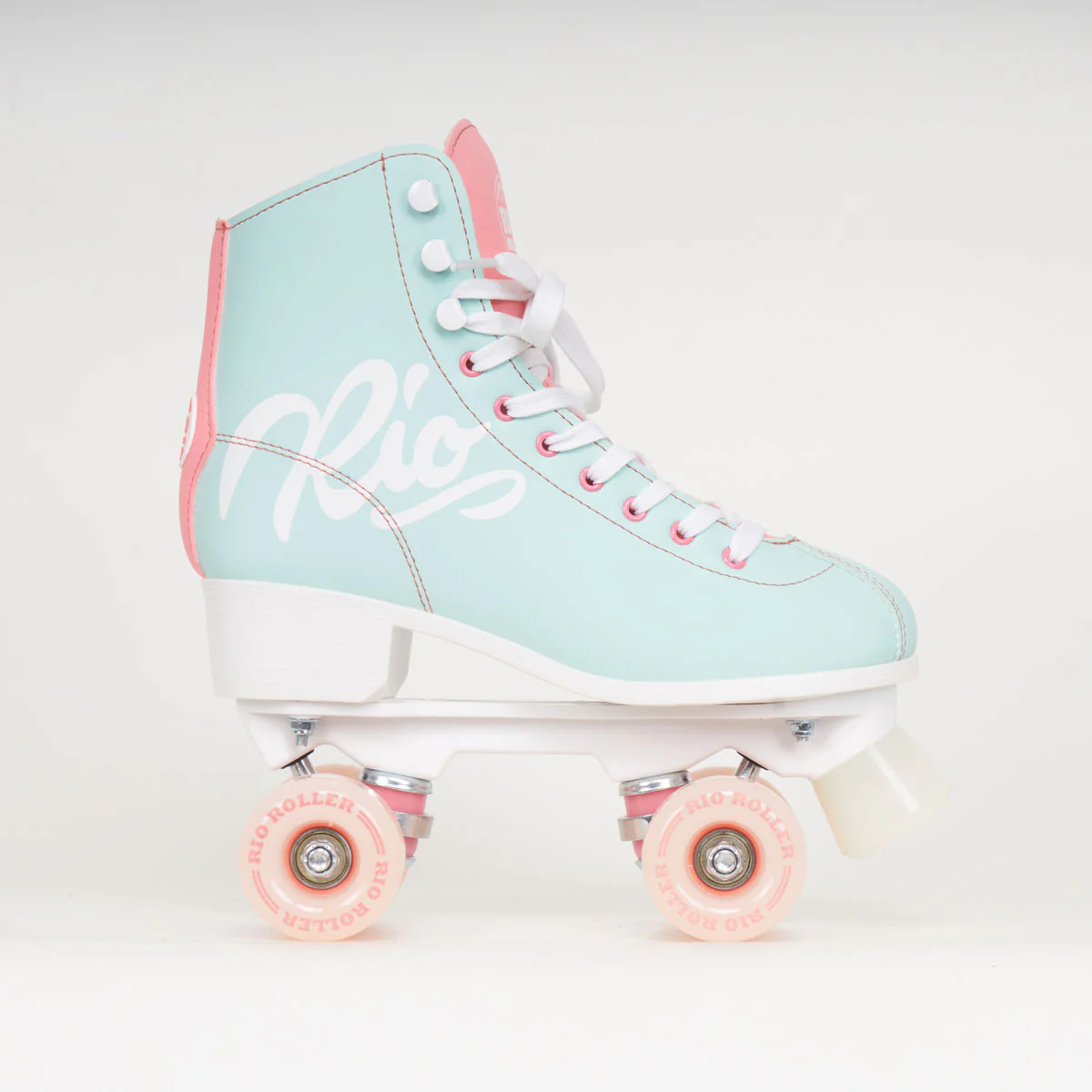 Rio Roller Script Rollerskates - Teal / Coral - Image 3