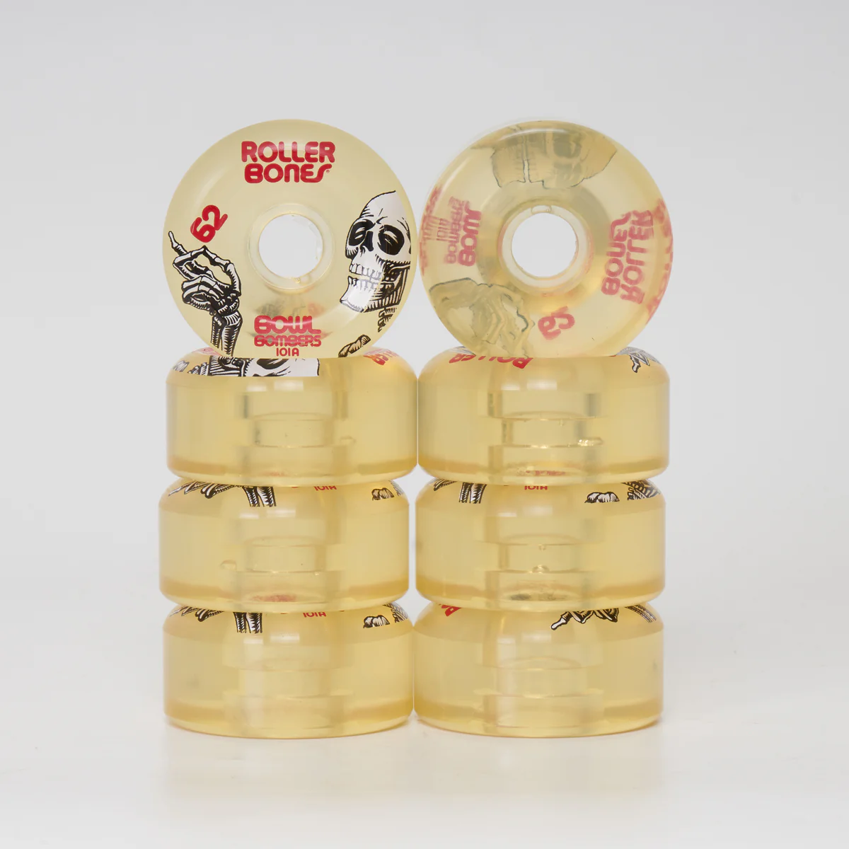 Roller Bones Bowl Bombers 62mm/101a Wheels - Clear - Image 2