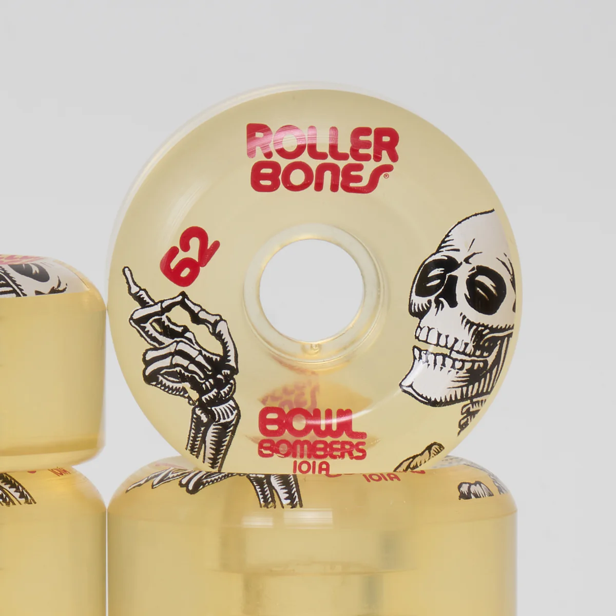 Roller Bones Bowl Bombers 62mm/101a Wheels - Clear - Image 4