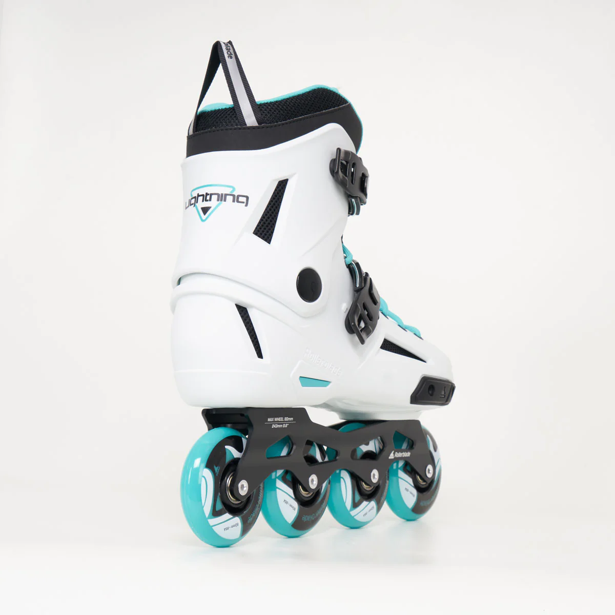 Rollerblade Lightning 80 Womens Inline Skates - White - Image 3