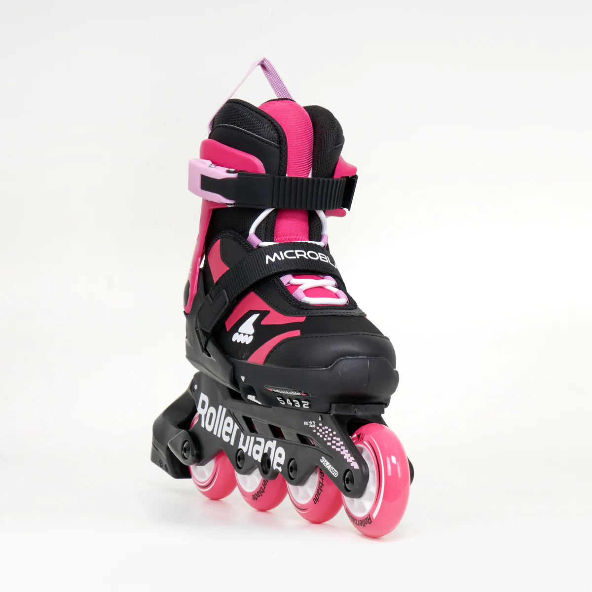 Rollerblade Microblade Junior Adjustable Inline Skates - Black / Pink - Image 2
