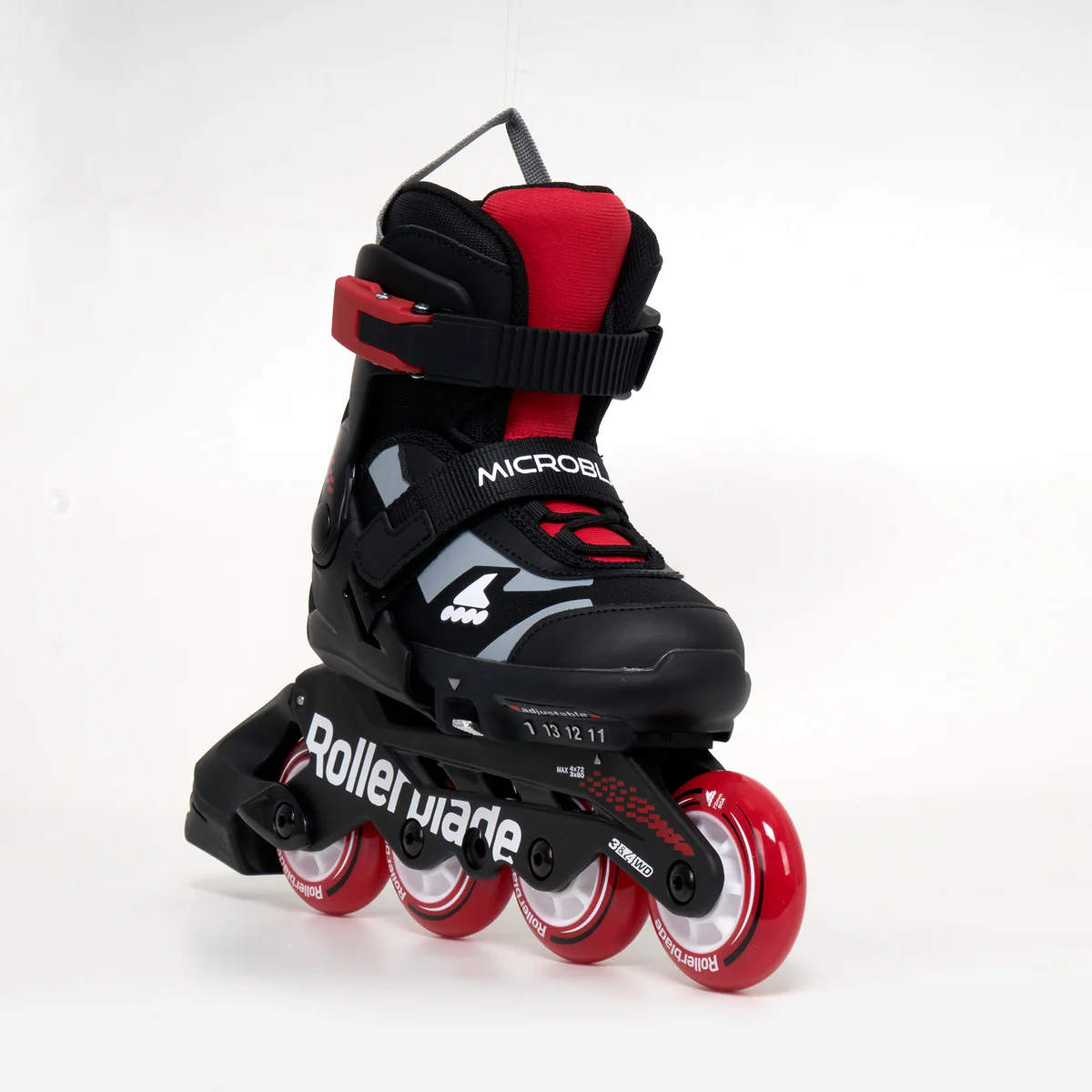 Rollerblade Microblade Junior Adjustable Inline Skates - Black / Red - Image 2