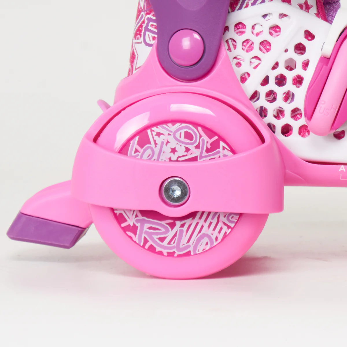 SFR Stomper Adjustable Junior Roller skates - White / Pink - Image 3