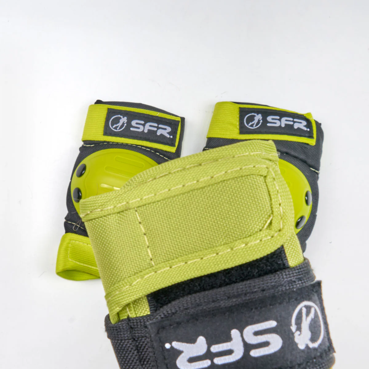 SFR 'Youth Ramp' Kids Triple Pad Set - Lime - Image 3