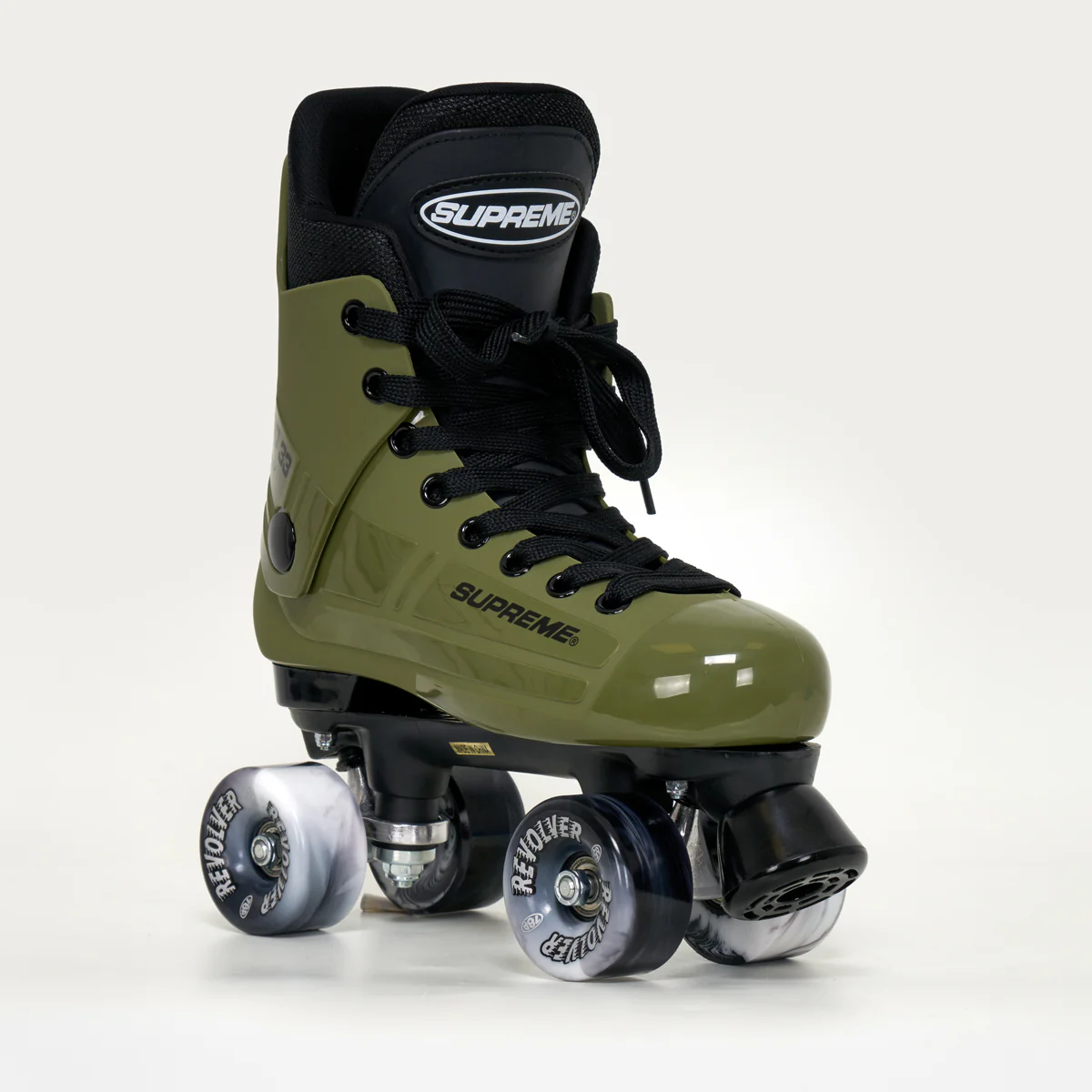 Supreme Turbo 33 Roller Skates + REVOLVER Wheels | OLIVE GREEN
