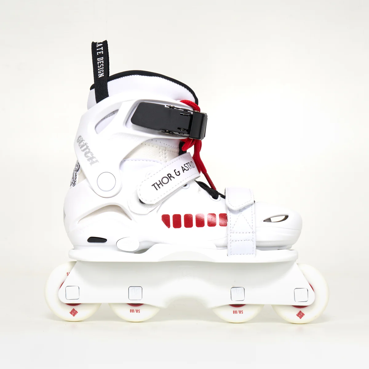 USD Glitch Vikings Junior Adjustable White Skates