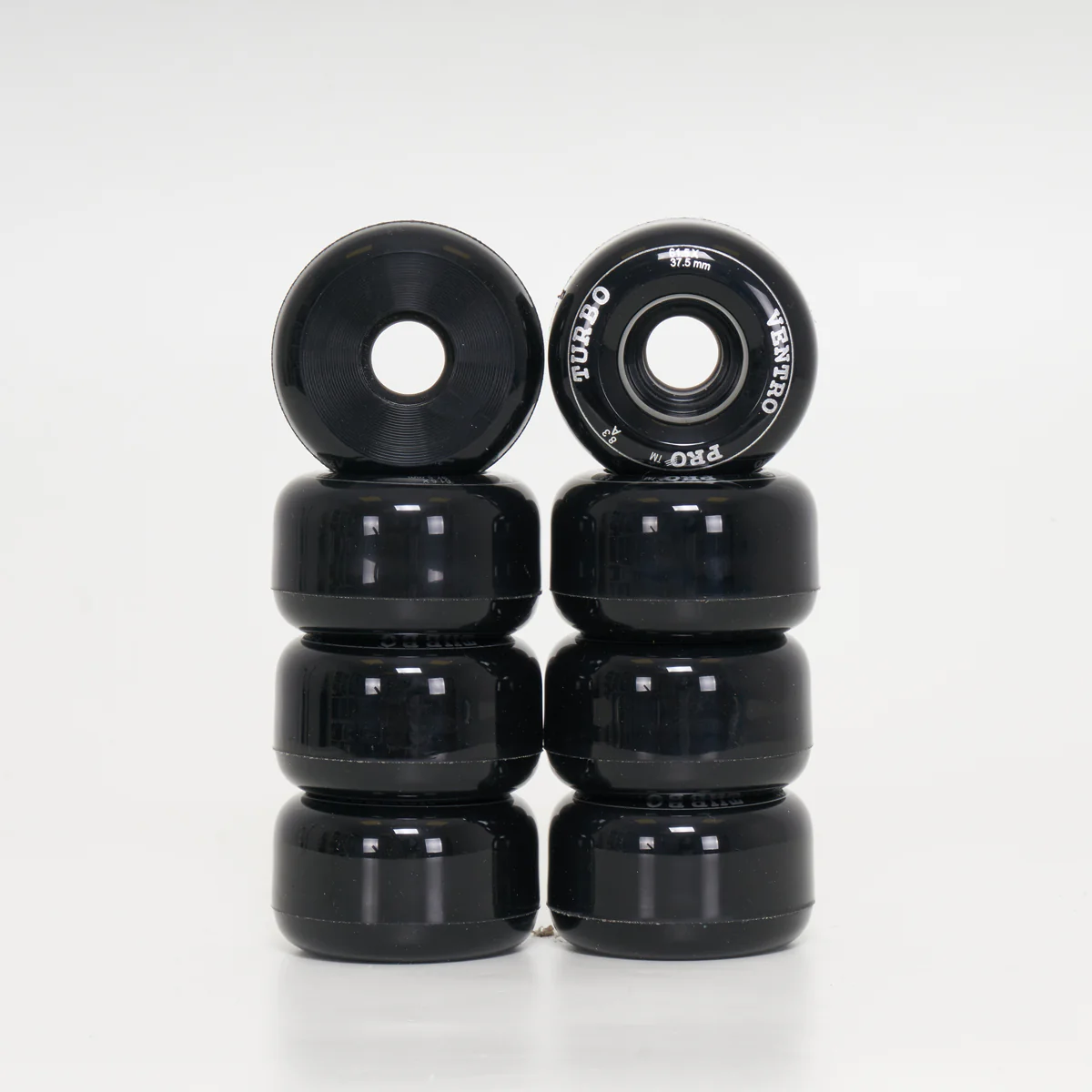 Ventro Pro Roller Skate Wheels - Black (8-Set) - Image 3