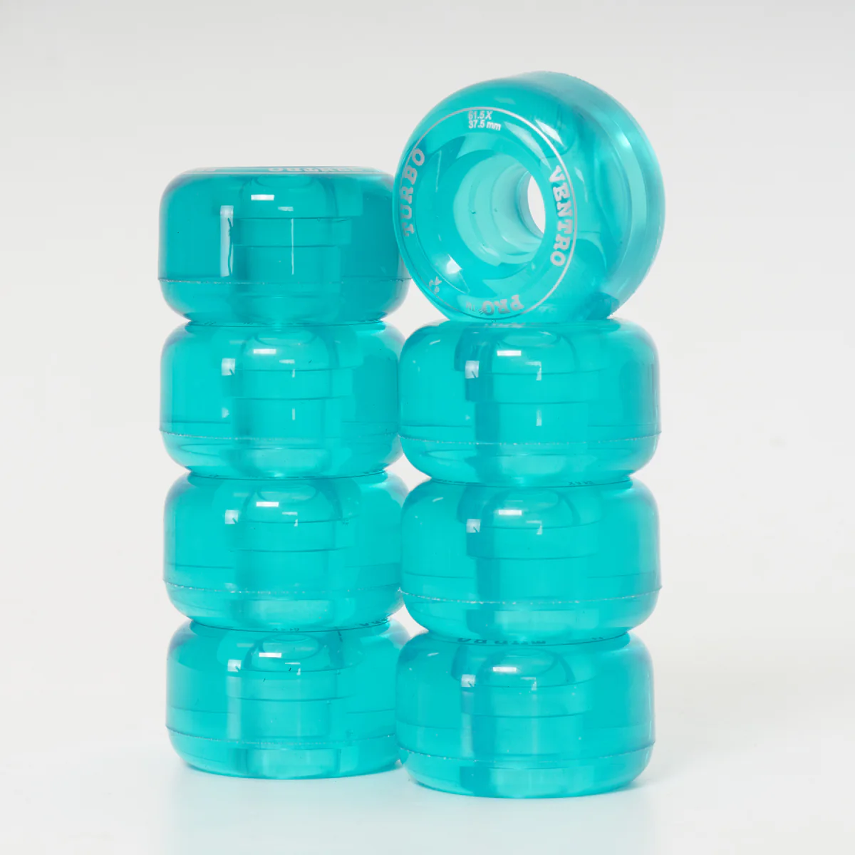Ventro Pro Roller Skate Wheels - Clear Blue (8-Set) - Image 3