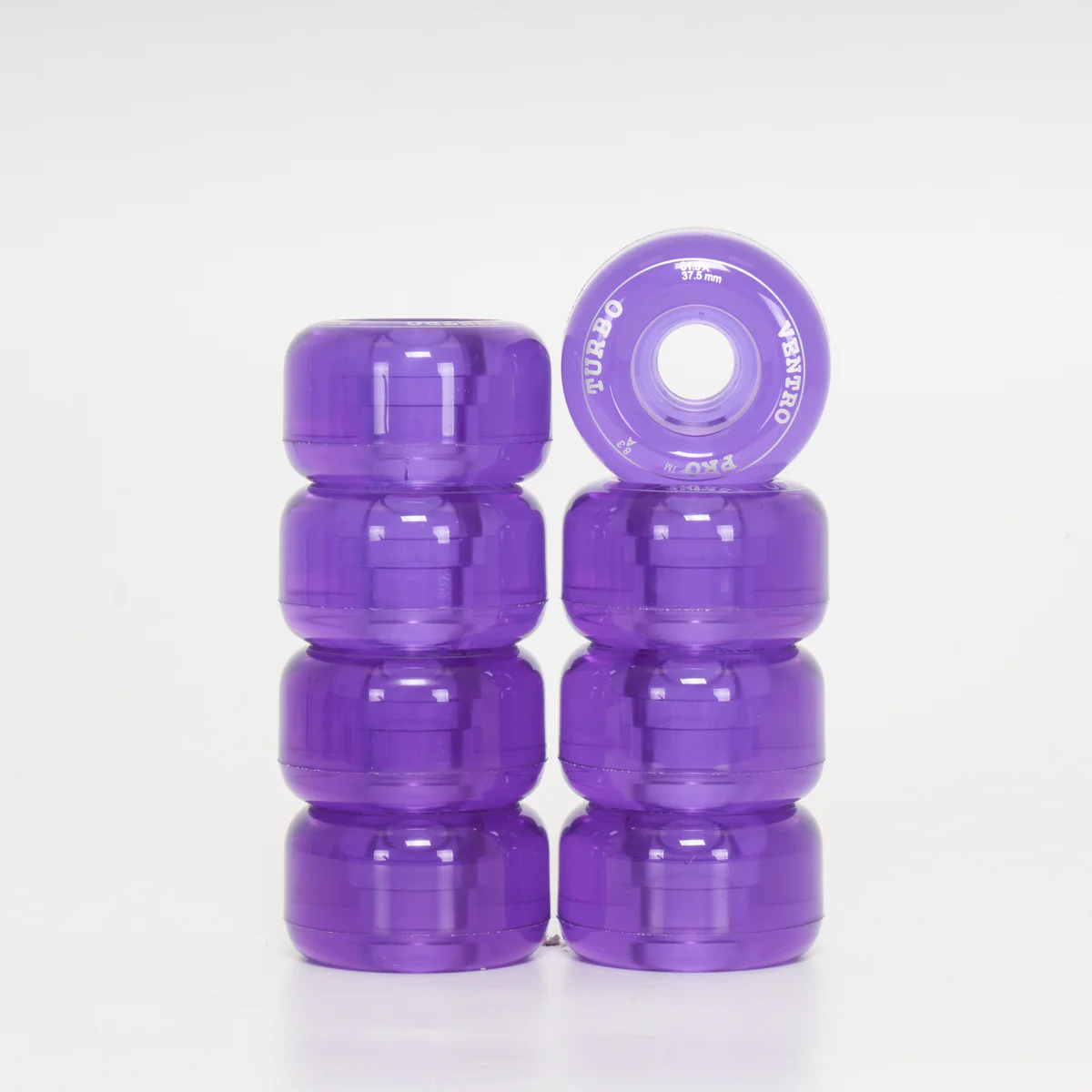 Ventro Pro Roller Skate Wheels - Clear Purple (8-Set)